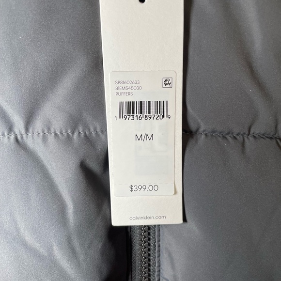 Calvin Klein Heavyweight Hooded Long Puffer Coat sz M - Picture 3 of 13